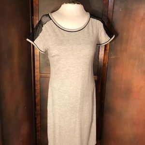 Bobeau Dress Fish Net Sleeves New With Tags SML